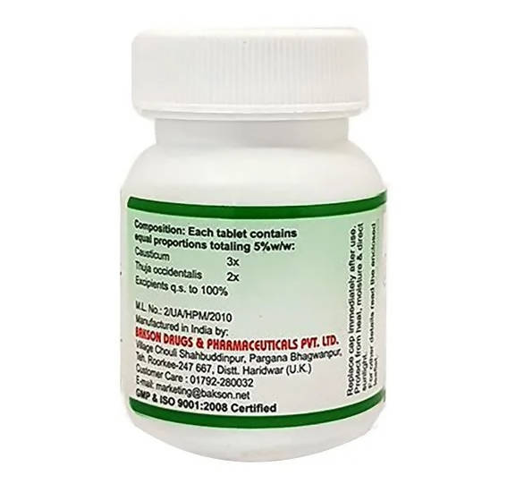 Bakson's natural remedy Wart Aid formulas s
