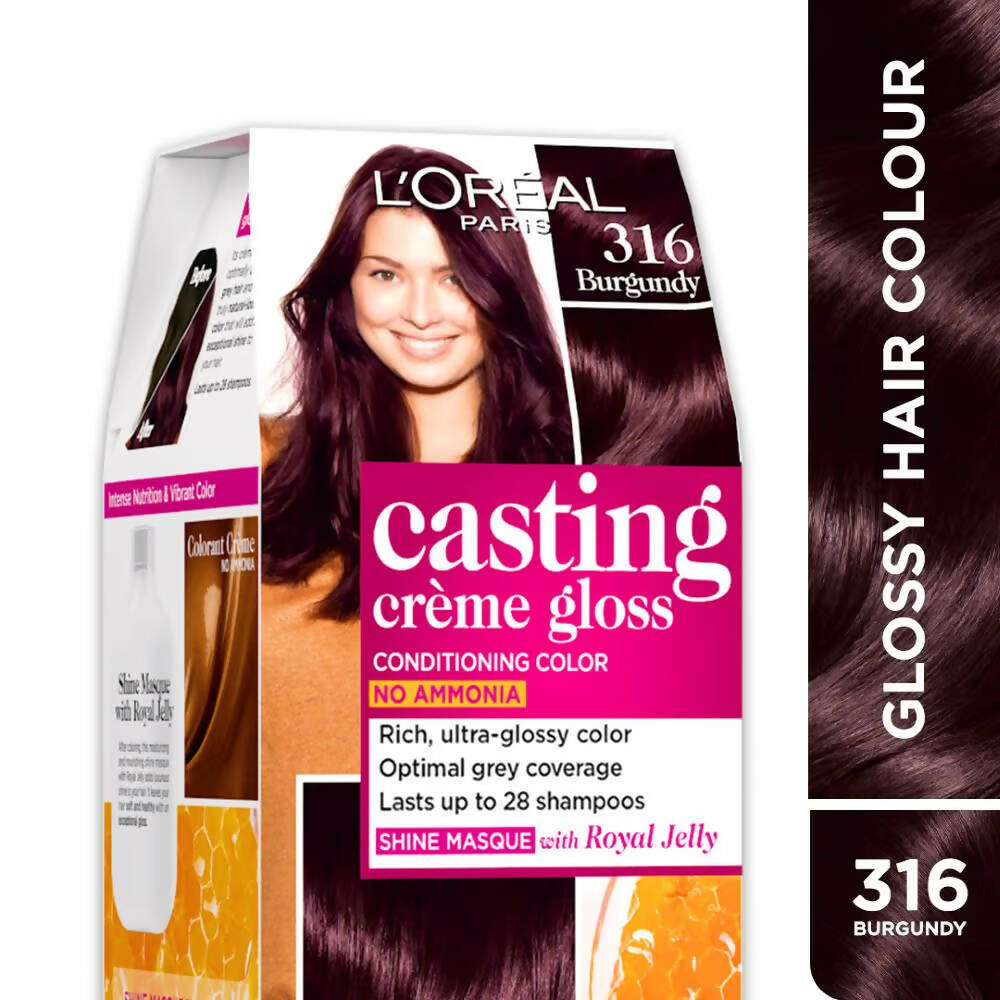 Buy L'Oreal Paris Casting Creme Gloss Conditioning Hair Color - 316 Burgundy Online in USA from Chaijava. Fast shipping available.