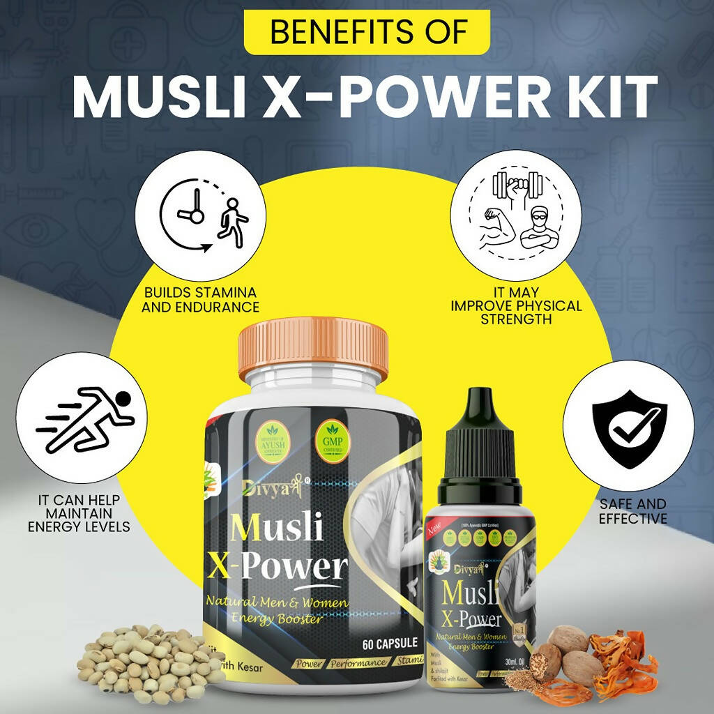 Divya Shree Musli X-Powder unit-dose & Musli X-Power Oil Combo