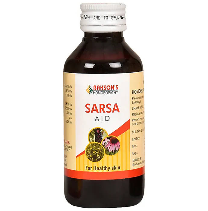 Bakson's natural remedy Sarsa Aid Syrup