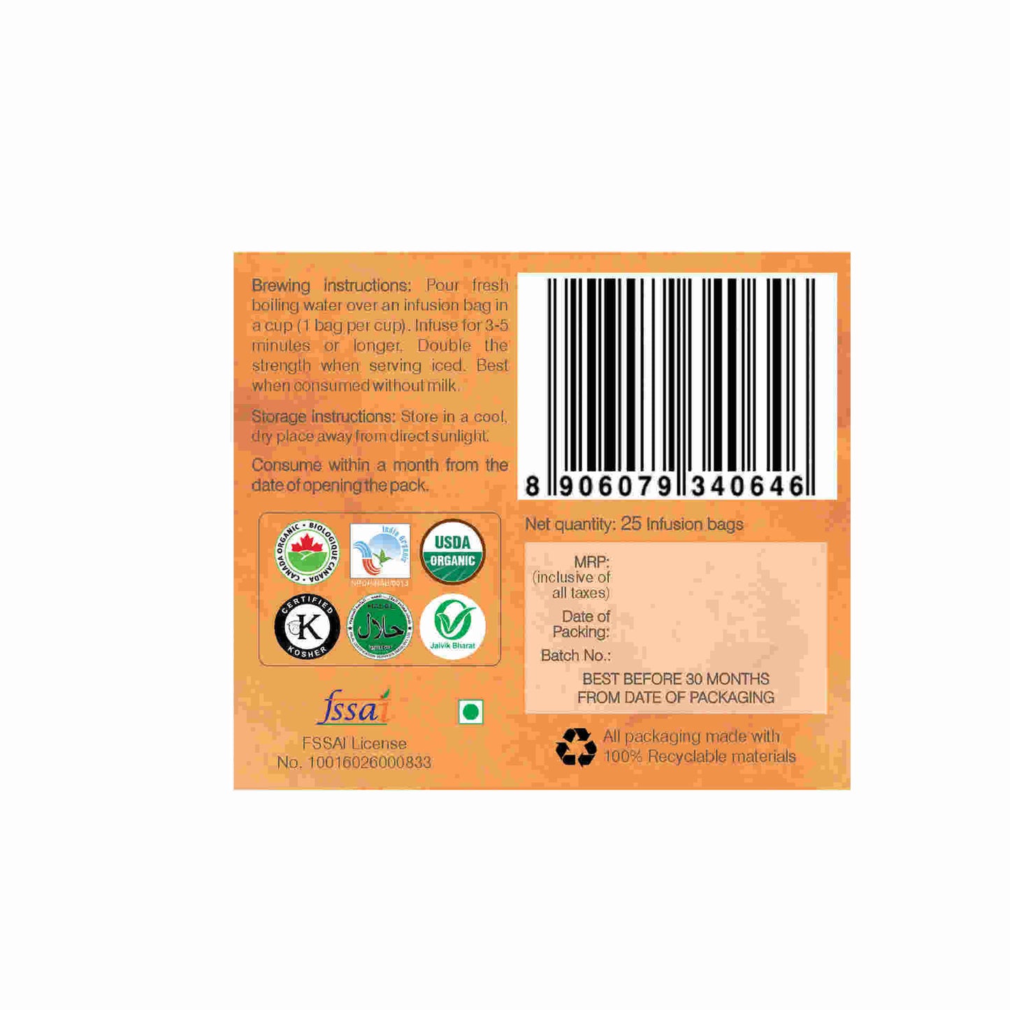 Buy Organic Wellness Cinnamon Indian Rose Teabags Online in USA from Chaijava. Fast shipping available.