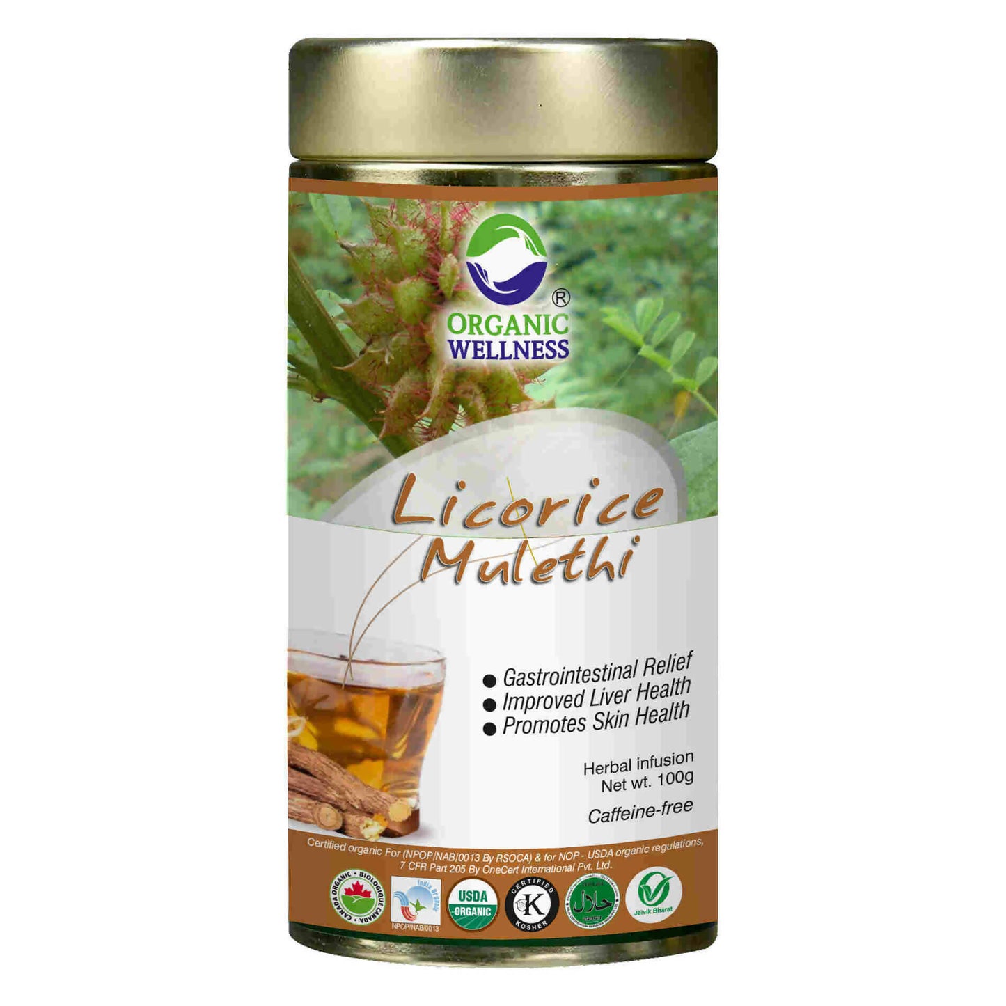 Buy Organic Wellness Licorice Tea Tin Pack Online in USA from Chaijava. Fast shipping available.