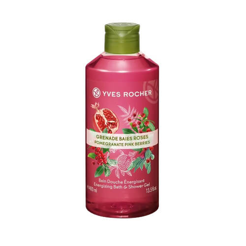 Yves Rocher Energizing Bath & Shower Gel - Pomegranate Pink Berries – Ships to USA