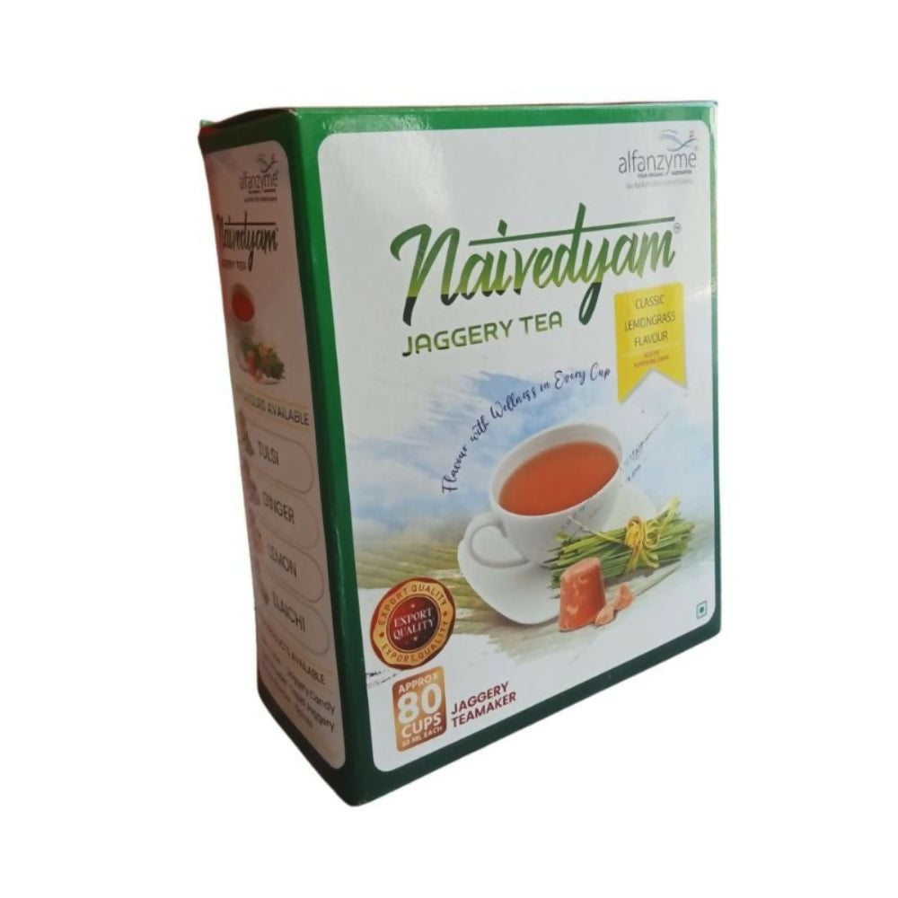 Buy Naivedyam Classic Lemongrass Flavour Jaggery Tea Online in USA from Chaijava. Fast shipping available.