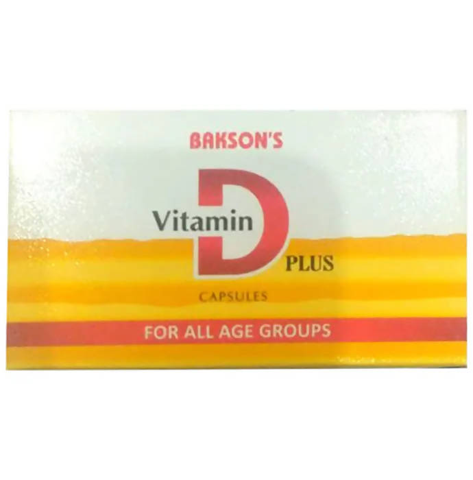 Buy Bakson's natural remedy Vitamin D Plus Capsules Online in USA from Chaijava. Fast shipping available.