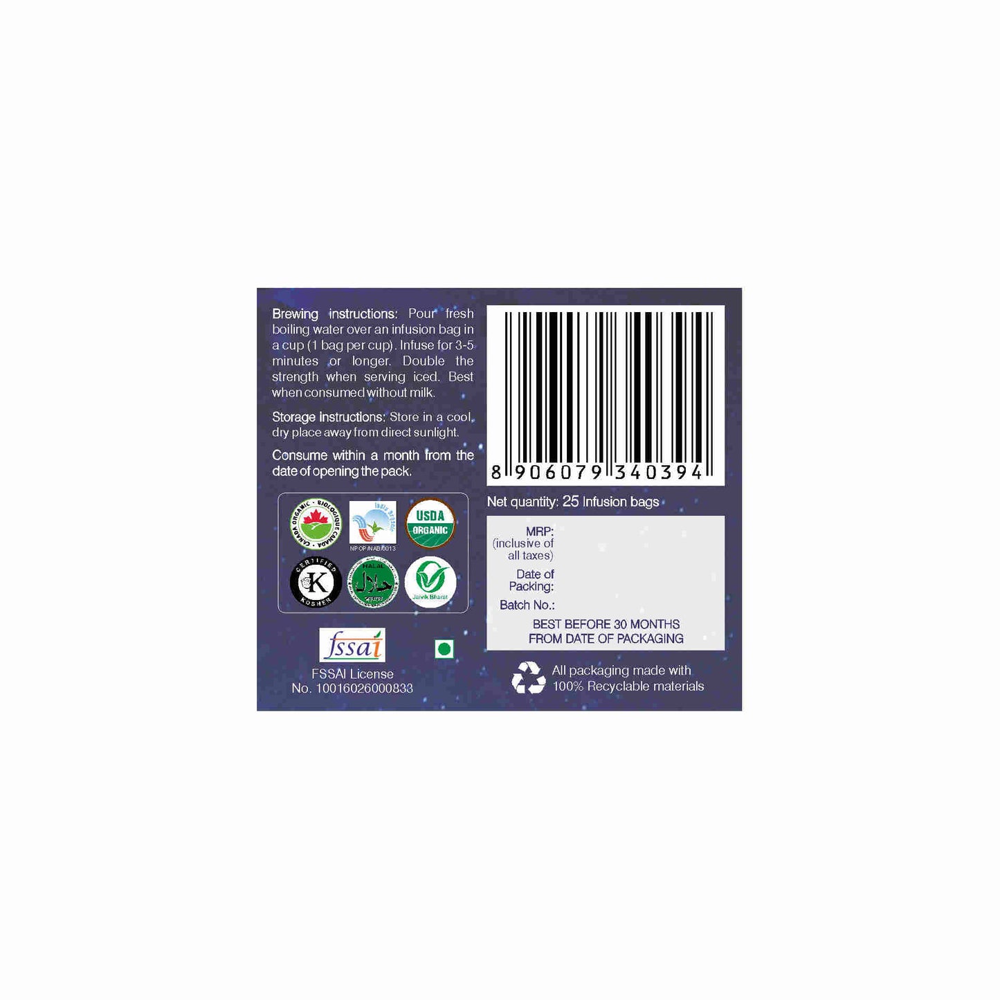 Buy Organic Wellness Om Shanti Teabags Online in USA from Chaijava. Fast shipping available.