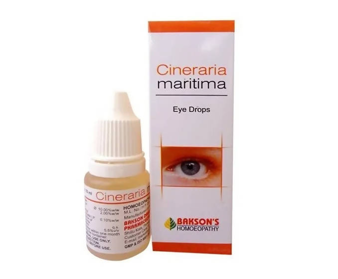 Buy Bakson's natural remedy Cineraria Maritima Eye Drops Online in USA from Chaijava. Fast shipping available.