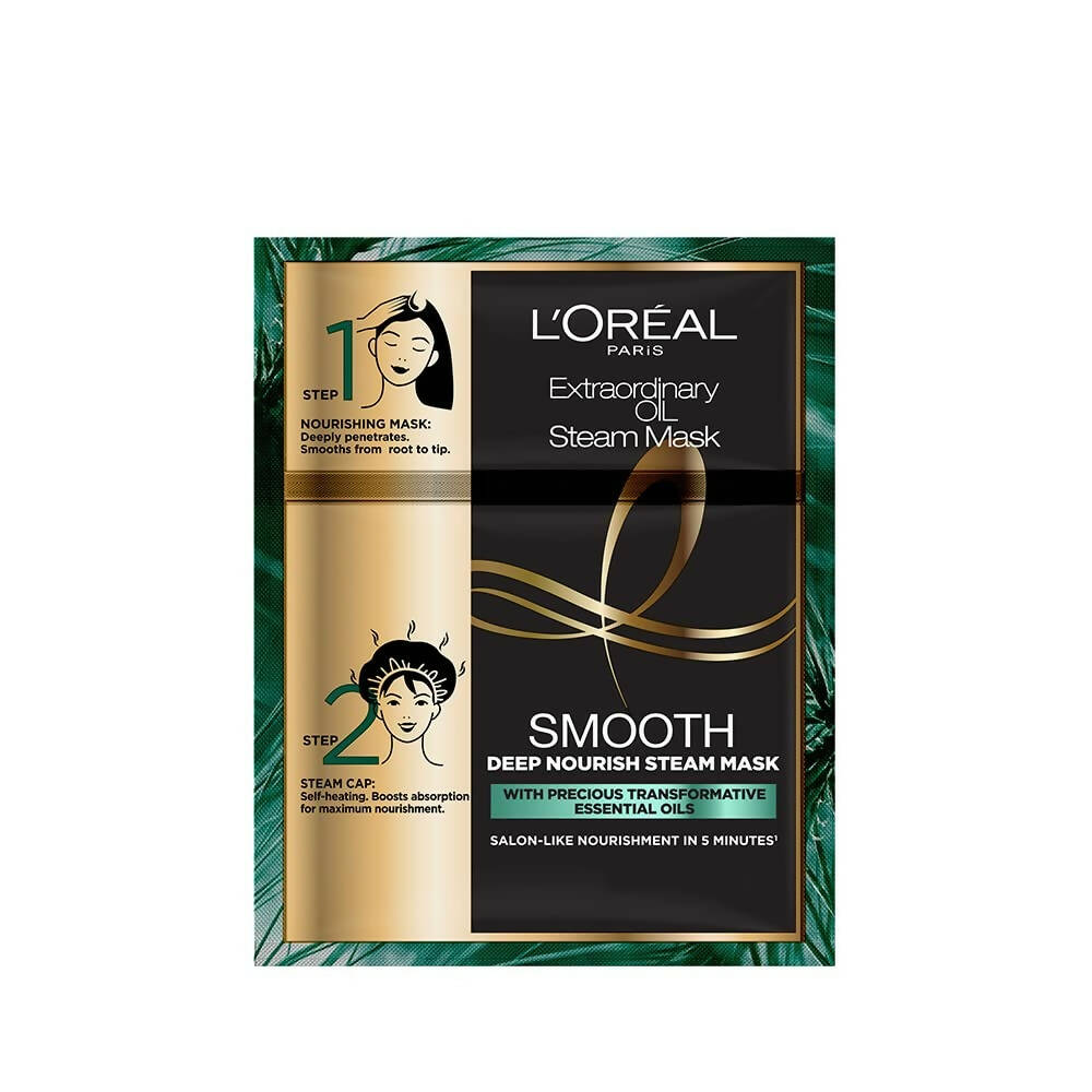 Buy L'Oreal Paris Extraordinary Oil Smooth & Deep Nourishing Steam Mask Online in USA from Chaijava. Fast shipping available.