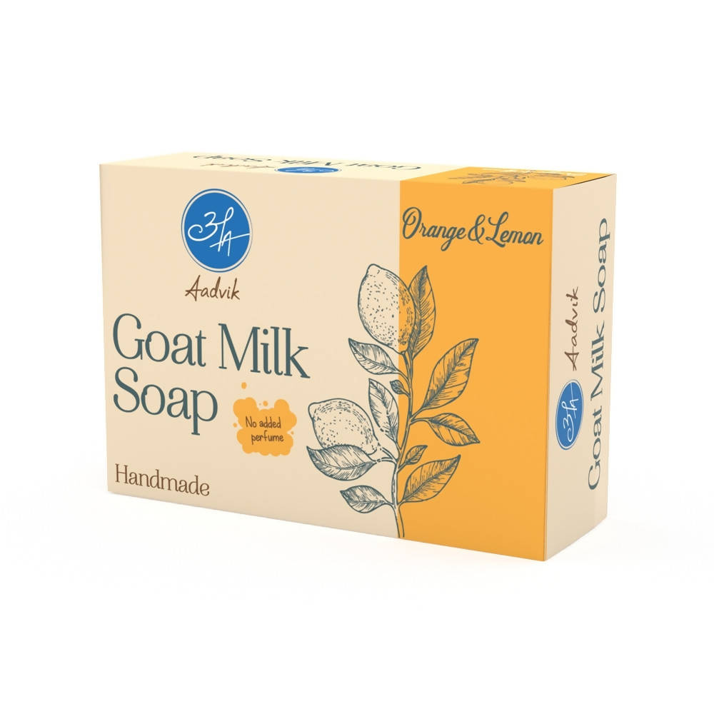 Buy Aadvik Goat Milk Soap - Orange & Lemon Online in USA from Chaijava. Fast shipping available.
