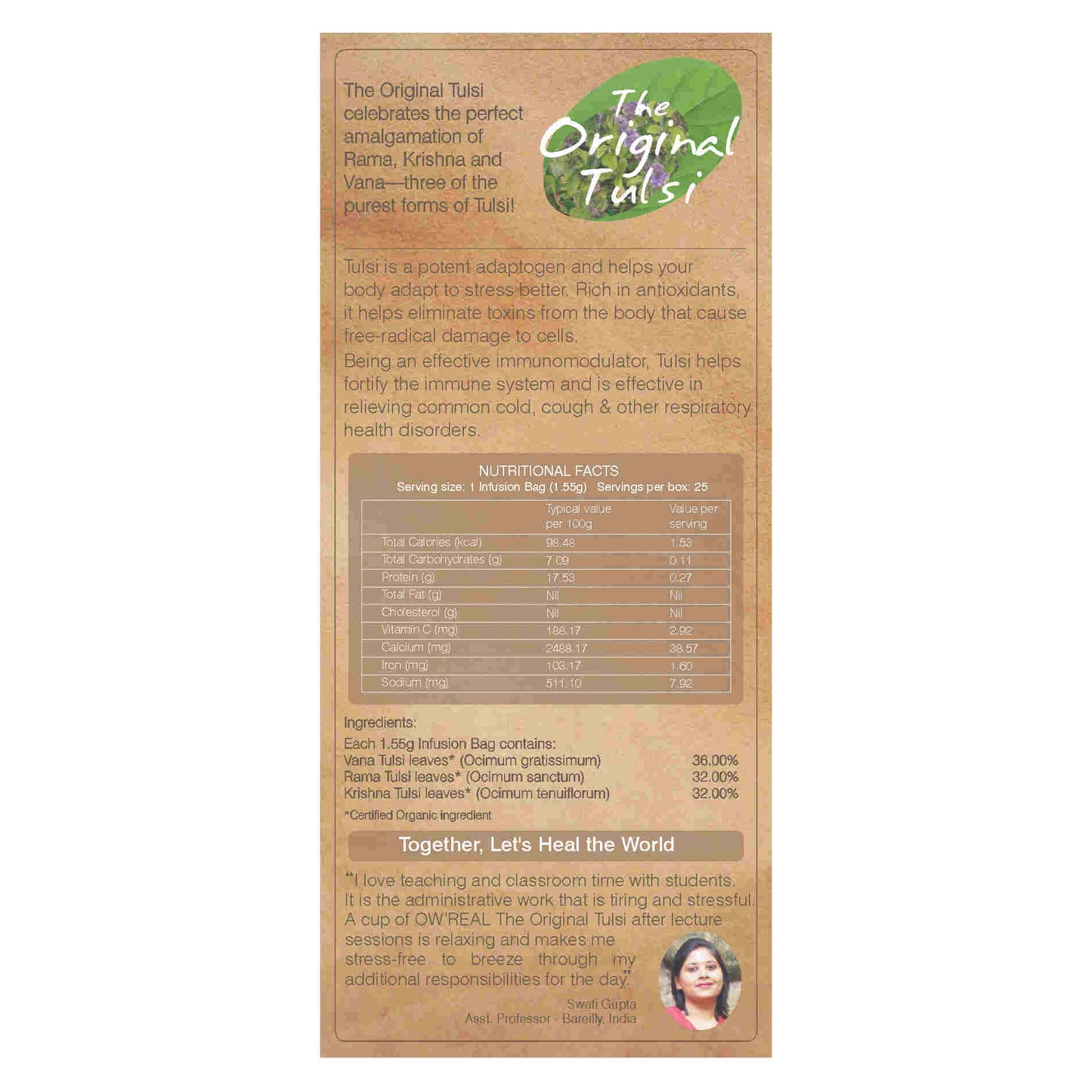 Buy Organic Wellness The Original Tulsi Teabags Online in USA from Chaijava. Fast shipping available.