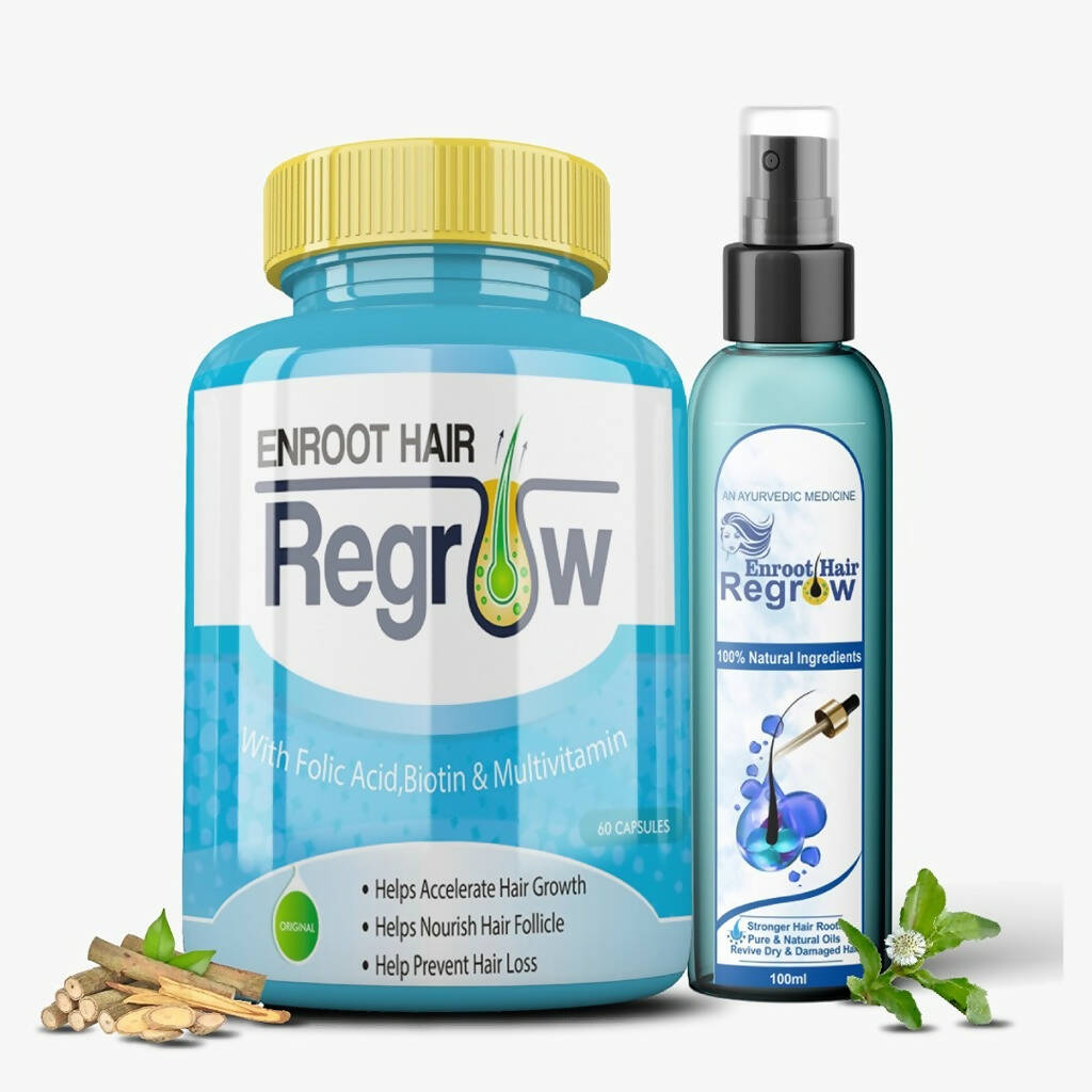 Buy Divya Shree Enroot Hair Regrow unit-dose & Oil Nourish & Cleanse Hair Kit Online in USA from Chaijava. Fast shipping available.