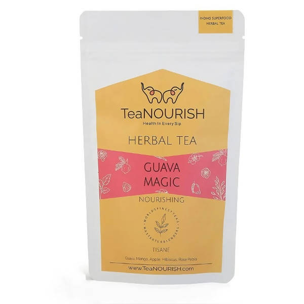 Buy TeaNourish Guava Magic Herbal Tea Online in USA from Chaijava. Fast shipping available.