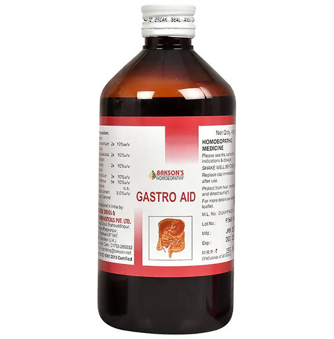 Bakson's natural remedy Gastro Aid Syrup Sugar Free