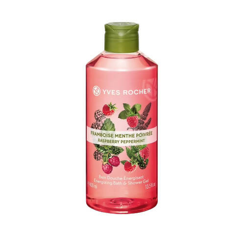 Yves Rocher Energizing Bath & Shower Gel - Raspberry Peppermint – Ships to USA
