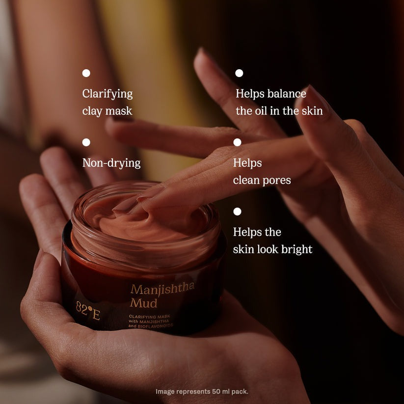 Buy 82E By Deepika Padukone Manjishtha Mud Clarifying Mask, Cleans Pores, Removes Excess Oil Online in USA from Chaijava. Fast shipping available.