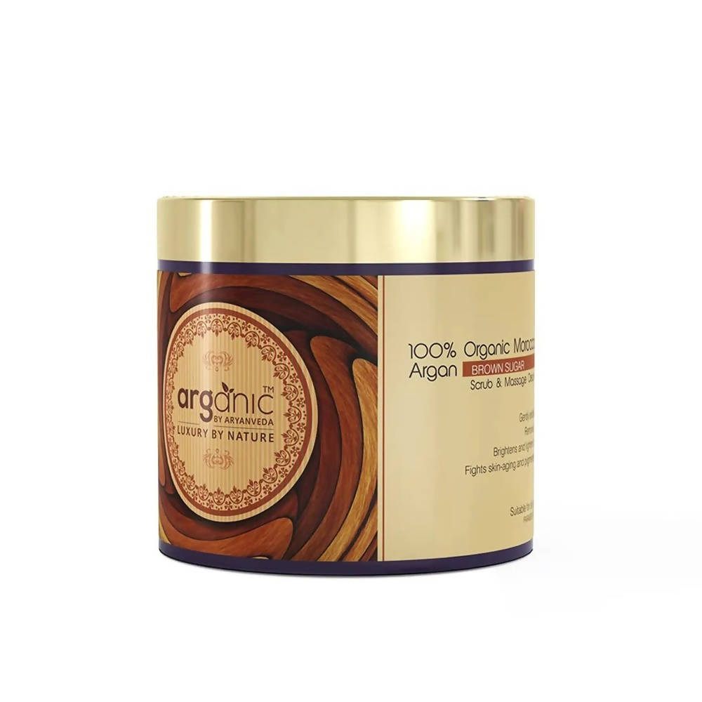 Buy Aaryanveda Arganic Moroccan Argan Brown Sugar Scrub & Massage Cream Online in USA from Chaijava. Fast shipping available.