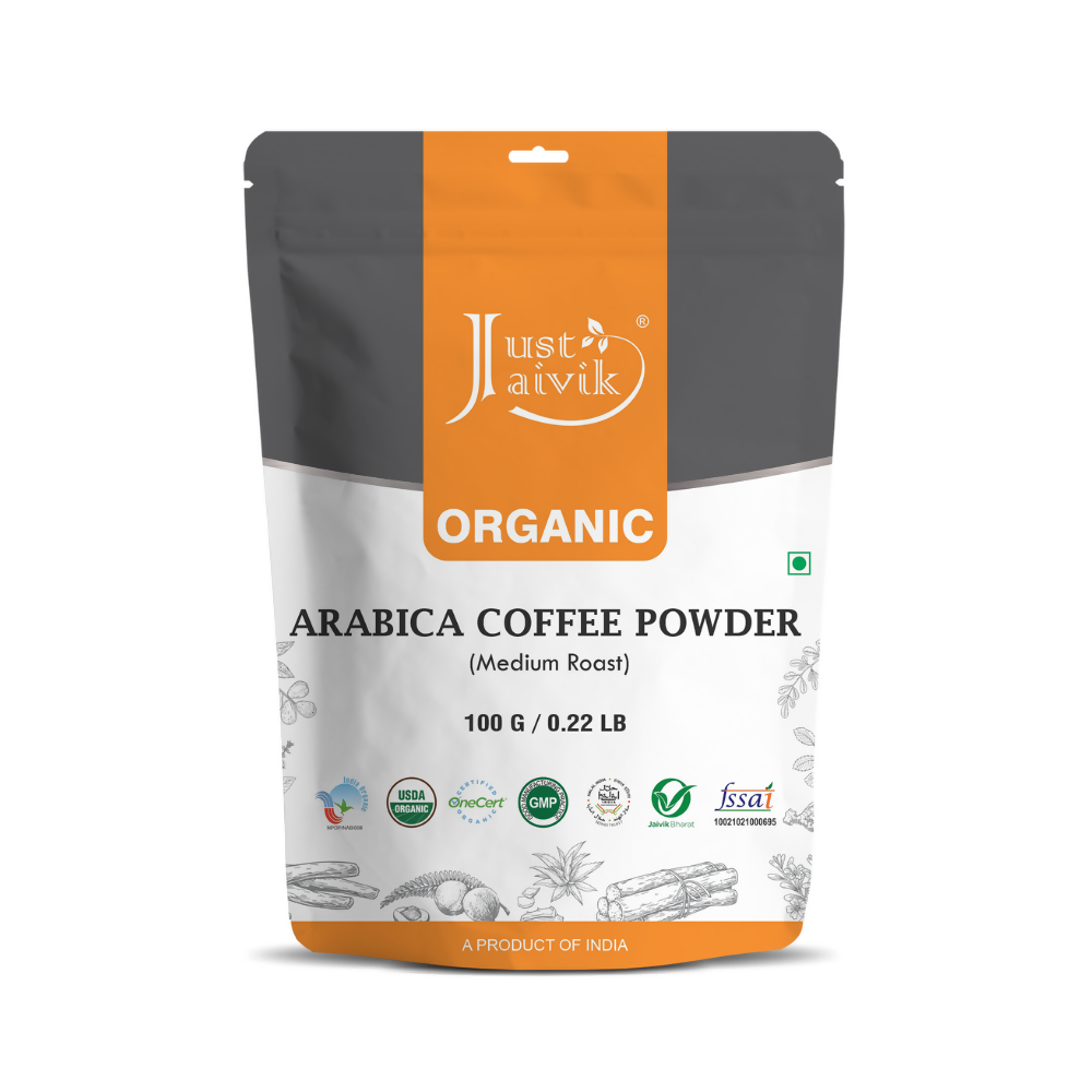 Buy Just Jaivik Organic Arabica Coffee Powder Online in USA from Chaijava. Fast shipping available.