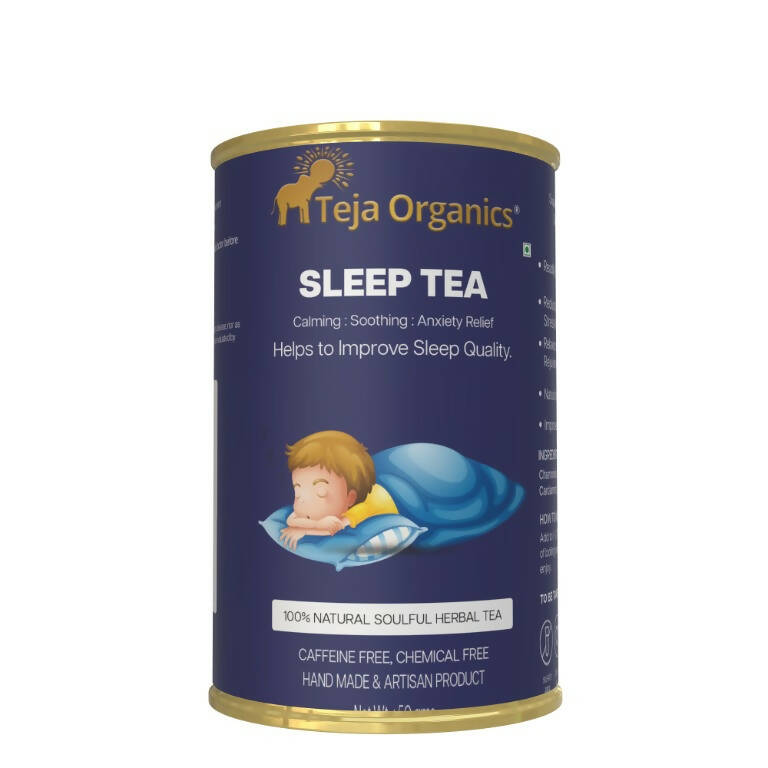 Buy Teja Organics Sleep Herbal Tea Online in USA from Chaijava. Fast shipping available.