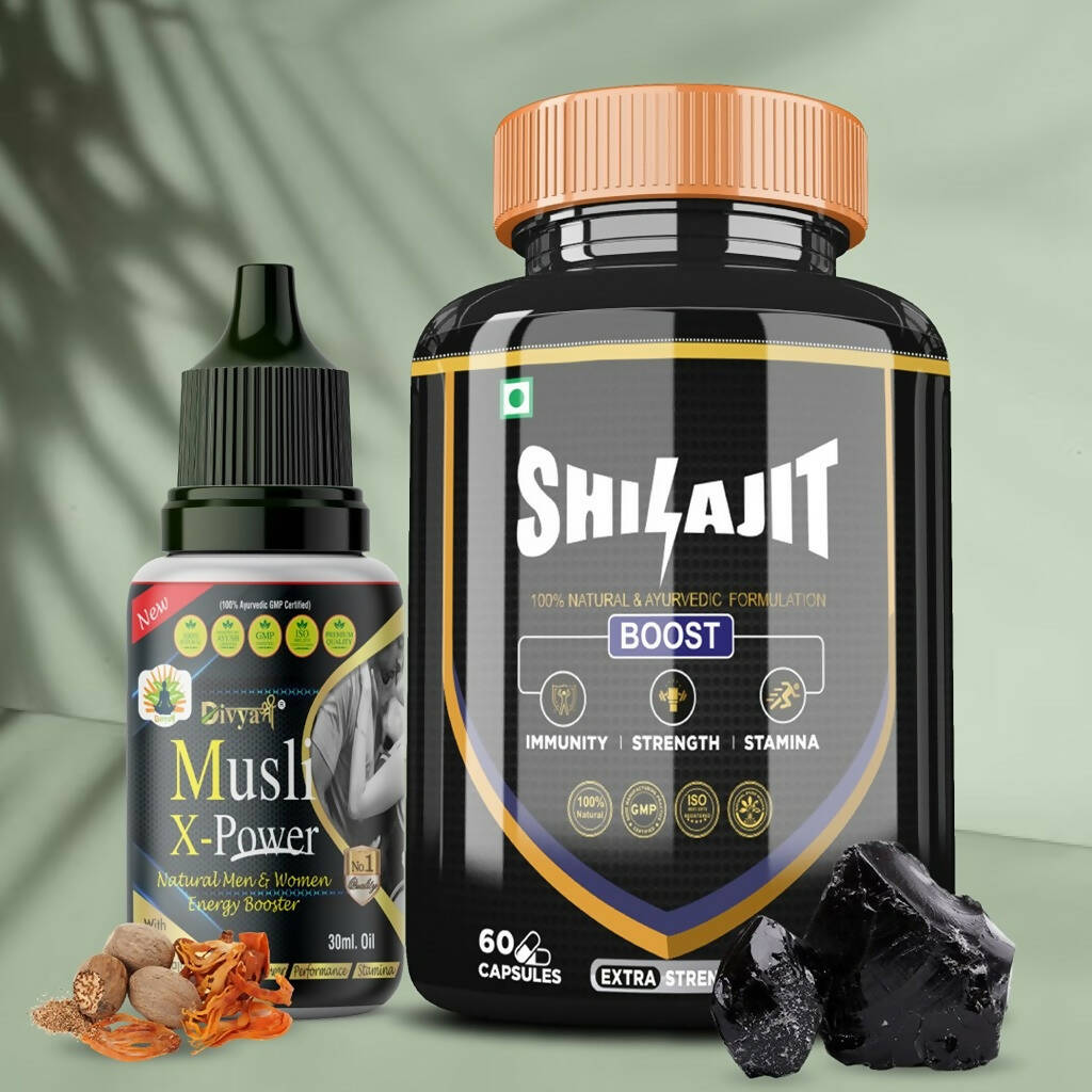 Buy Divya Shree SJ unit-dose & Musli X-Power Oil Combo Online in USA from Chaijava. Fast shipping available.