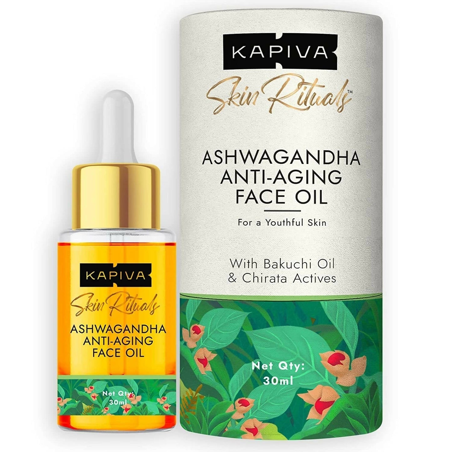 Buy Kapiva Ayurveda Skin Rituals Ashwagandha Anti-Aging Face Oil Online in USA from Chaijava. Fast shipping available.