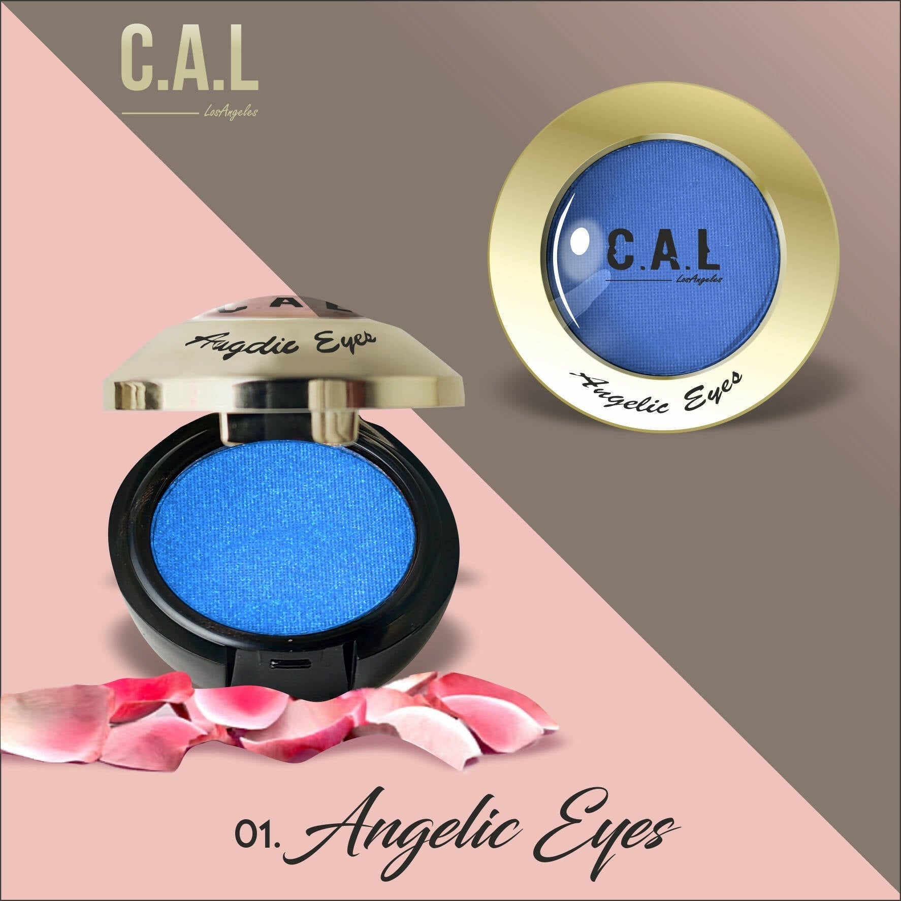 CAL Los Angeles Angelic Eye Shadow (Single Eyes) 01-Blue TrueCure