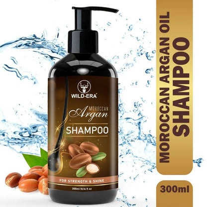 Wildera Moroccan Argan Shampoo with Moroccan Argan Oil to Nourish Dull, Dry & Frizzy Hair