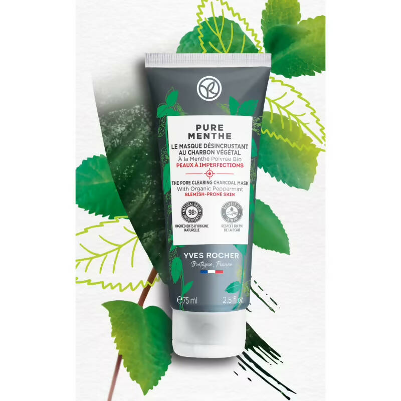 Yves Rocher Pure Menthe The Pore Clearing Charcoal Mask - Drmedicart