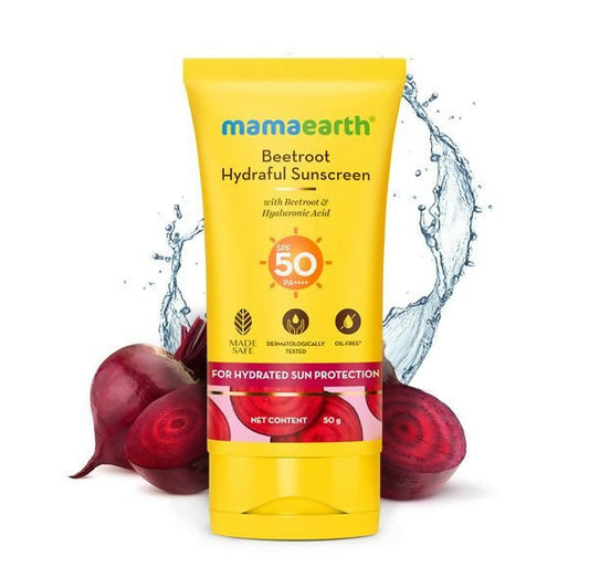 Mamaearth Beetroot Hydraful Sunscreen SPF 50 & PA++++ 