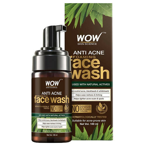 Wow Skin Science Anti Acne Foaming Face Wash 