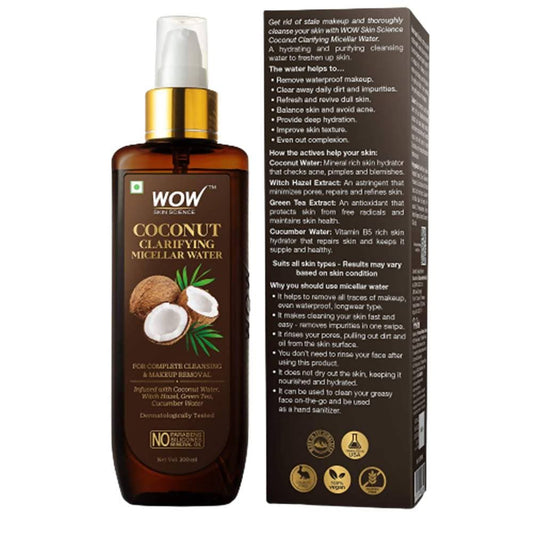 Wow Skin Science Coconut Clarifying Micellar Water - Drmedicart