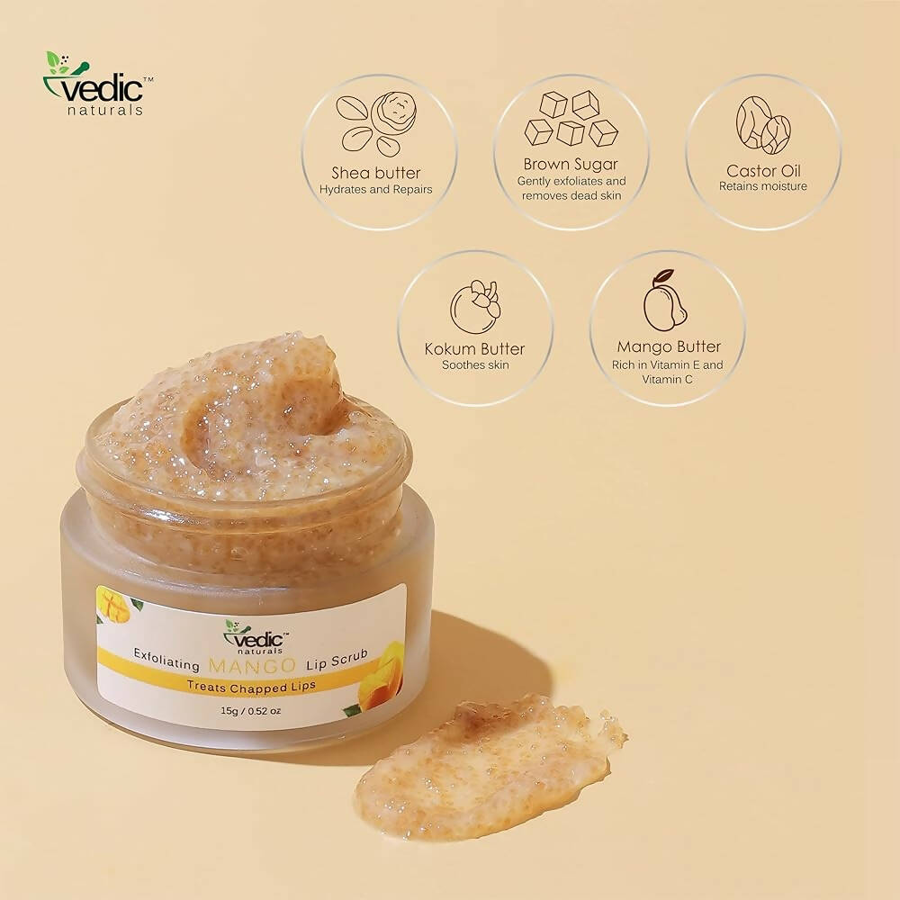 Vedic Naturals Exfoliating Mango Lip Scrub