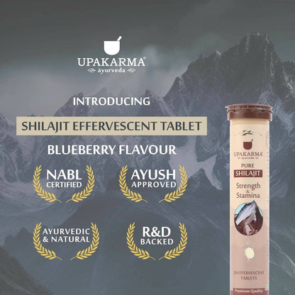 Upakarma Ayurveda Pure SJ Effervescent Tablets in 2 Unique Flavors (Pure SJ & Blueberry) Combo