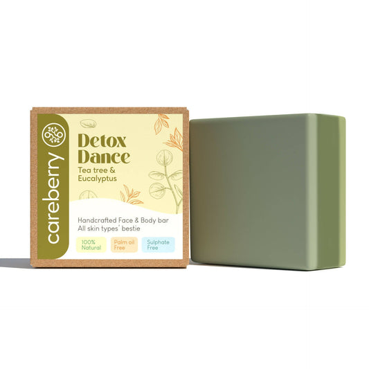 Careberry Detox Dance Tea Tree & Eucalyptus HandCrafted Face & Body Bar - usa canada australia