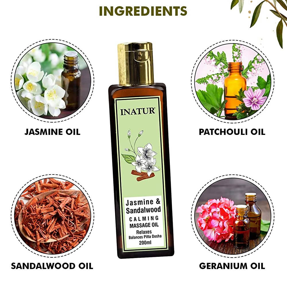 Inatur Jasmine & Sandalwood Calming Massage Oil