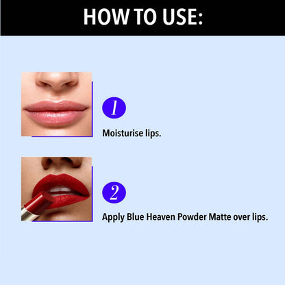 Blue Heaven Powder Matte Lipstick Mystic Oak