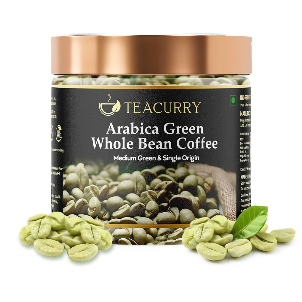 Teacurry Arabica Green Coffee Bean (Raw Whole Beans, 100% Arabica, Unroasted)