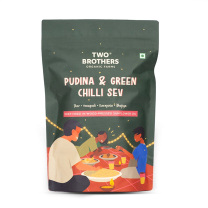 Two Brothers Organic Farms Pudina & Green Chilly Sev - Drmedicart