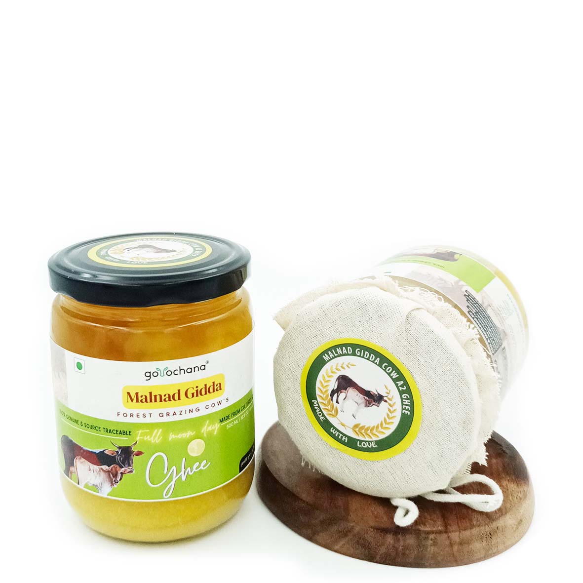 Gorochana 100% Source Traceable Desi Malnad Gidda A2 Full Moon Day Bilona Cow Ghee TrueCure