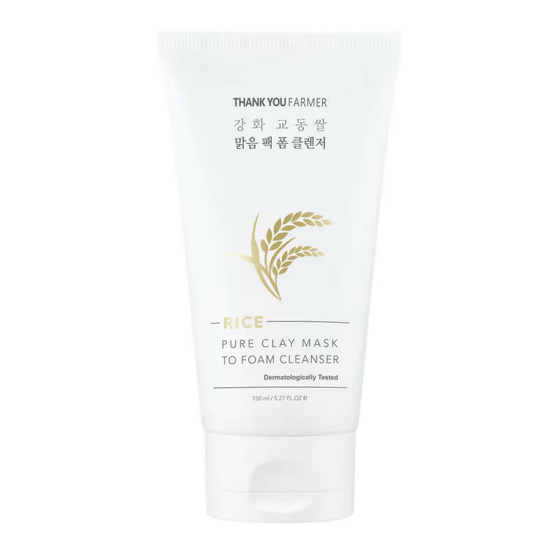 Thank You Farmer Rice Pure Clay Mask To Foam Cleanser TrueCureN