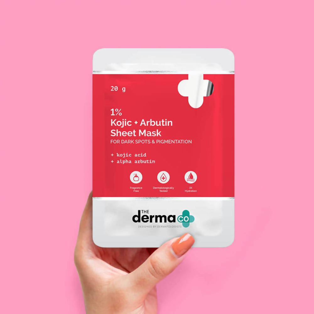 The Derma Co 1% Kojic + Arbutin Sheet Mask