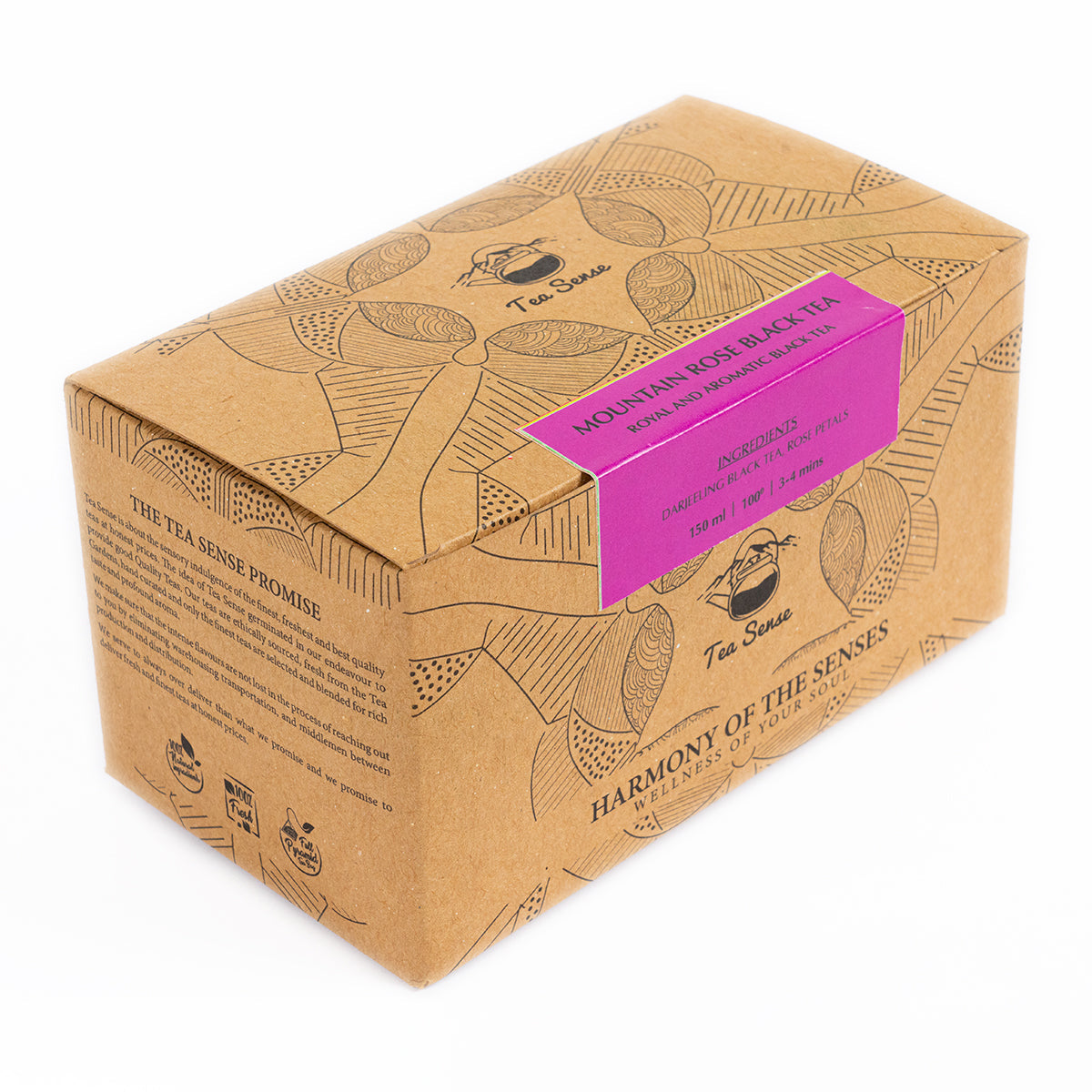 Tea Sense Mountain Rose Black Tea Bags Box 