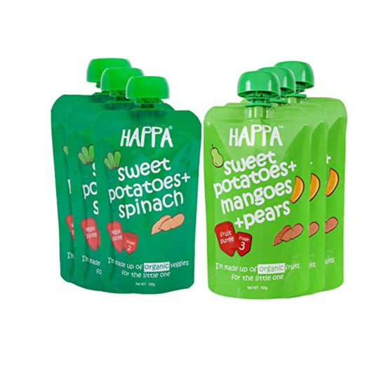 Happa Organic Veggies & Fruit Puree Combo, Australia, Canada 