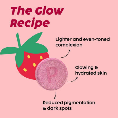 PLIX The Plant Fix Glowy Skin Effervescent Tablets - Strawberry