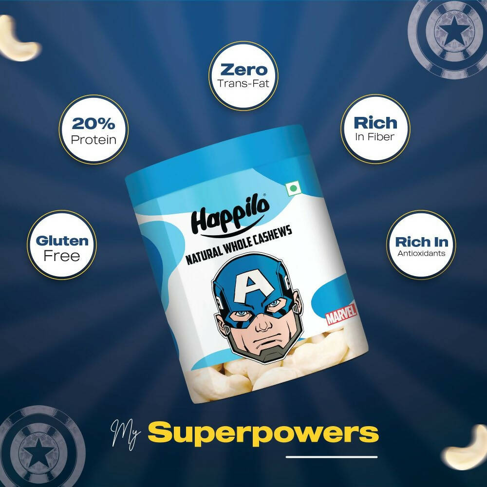 Happilo Natural Whole Cashews-Marvel Captain America Edition