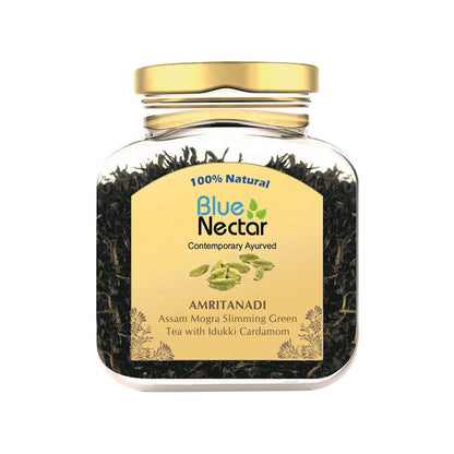 Blue Nectar Amritanadi Assam Mogra Slimming Green Tea with Idukki Cardamom