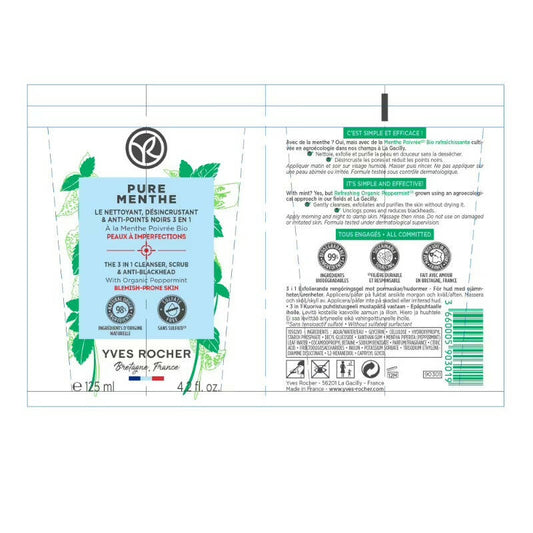 Yves Rocher Pure Menthe The 3 In 1 Cleanser