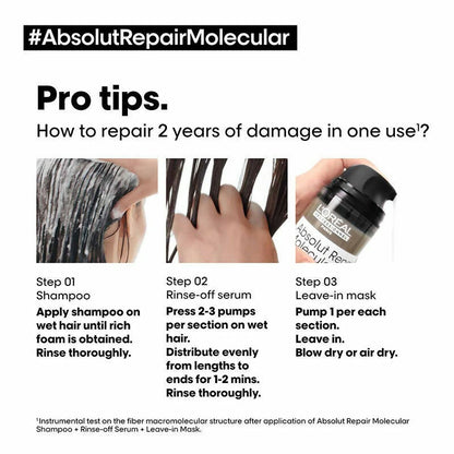 L'Oreal Paris Absolut Repair Molecular Deep Repairing Hair Rinse-Off Serum