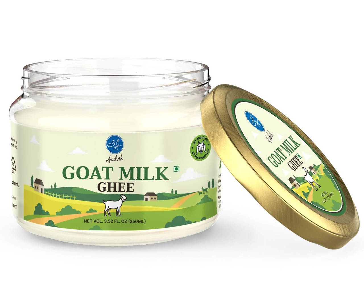 Aadvik Goat Milk Ghee | Made From Grass Fed Goats Milk | Natural & Pure Ghee