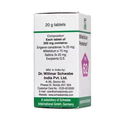 Dr. Willmar Schwabe India Millefolium Pentarkan Ptk 62 Tablets