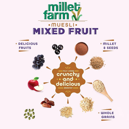 Bagrry's Millet Farm Mixed Fruit Muesli with Jowar and Ragi